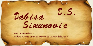 Dabiša Simunović vizit kartica